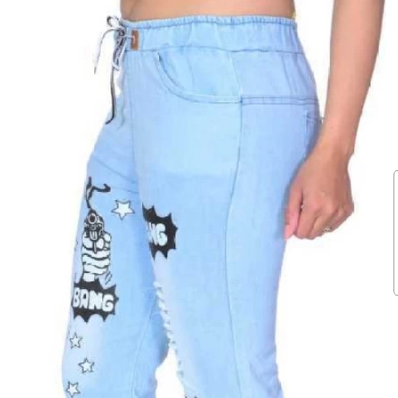 Denim Solid joggers - Picture 3 of 6